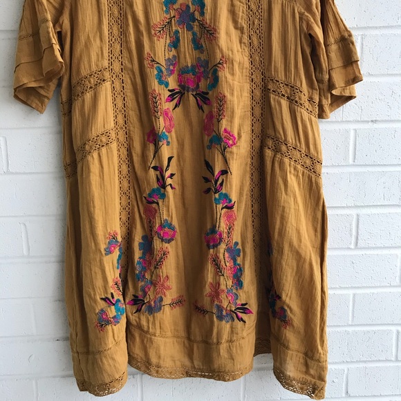 Free People Perfectly Victorian Yellow Mini Dress - Picture 3 of 7